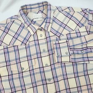 J.Crew NWT Women Flannel Pearl Snap Shirt Size 8 Pastel Western Cowgirl Country
